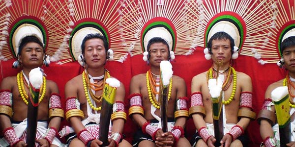 Celebration of the harvest festival of the Pochury tribe of Nagaland.