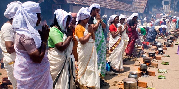 Celebration of Goddess Kanagi at Atukkal Bhagavatthy Temple in Kerala.
