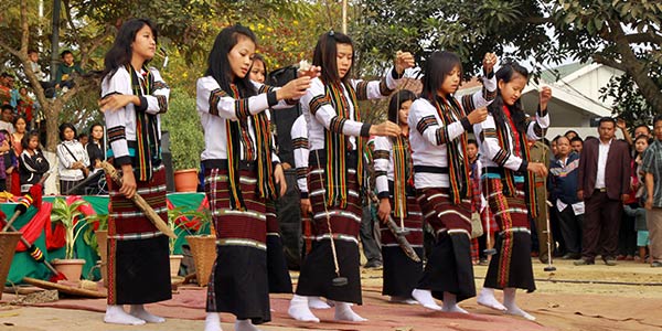 Celebration of the harvest festival of Mizoram