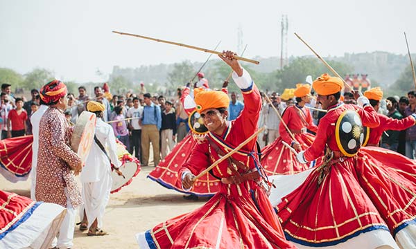 When and where is the desert festival Jaisalmer celebrated ?