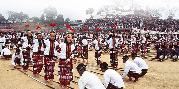 Celebration of the post-harvest festival of Mizoram.