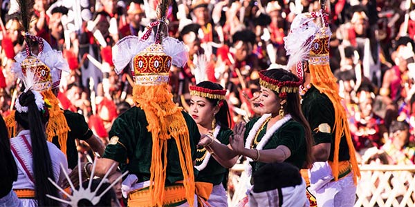 Celebration of the harvest festival of the Sumi tribe of Nagaland