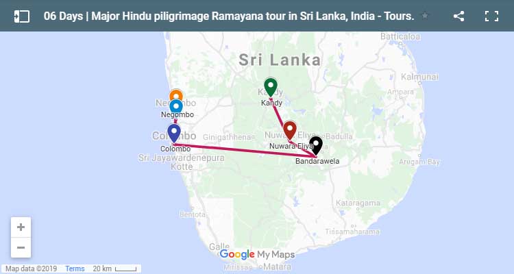 Lanka During Ravan Map Major Hindu Pilgrimage Ramayana Tour in Sri Lanka - India-Tours